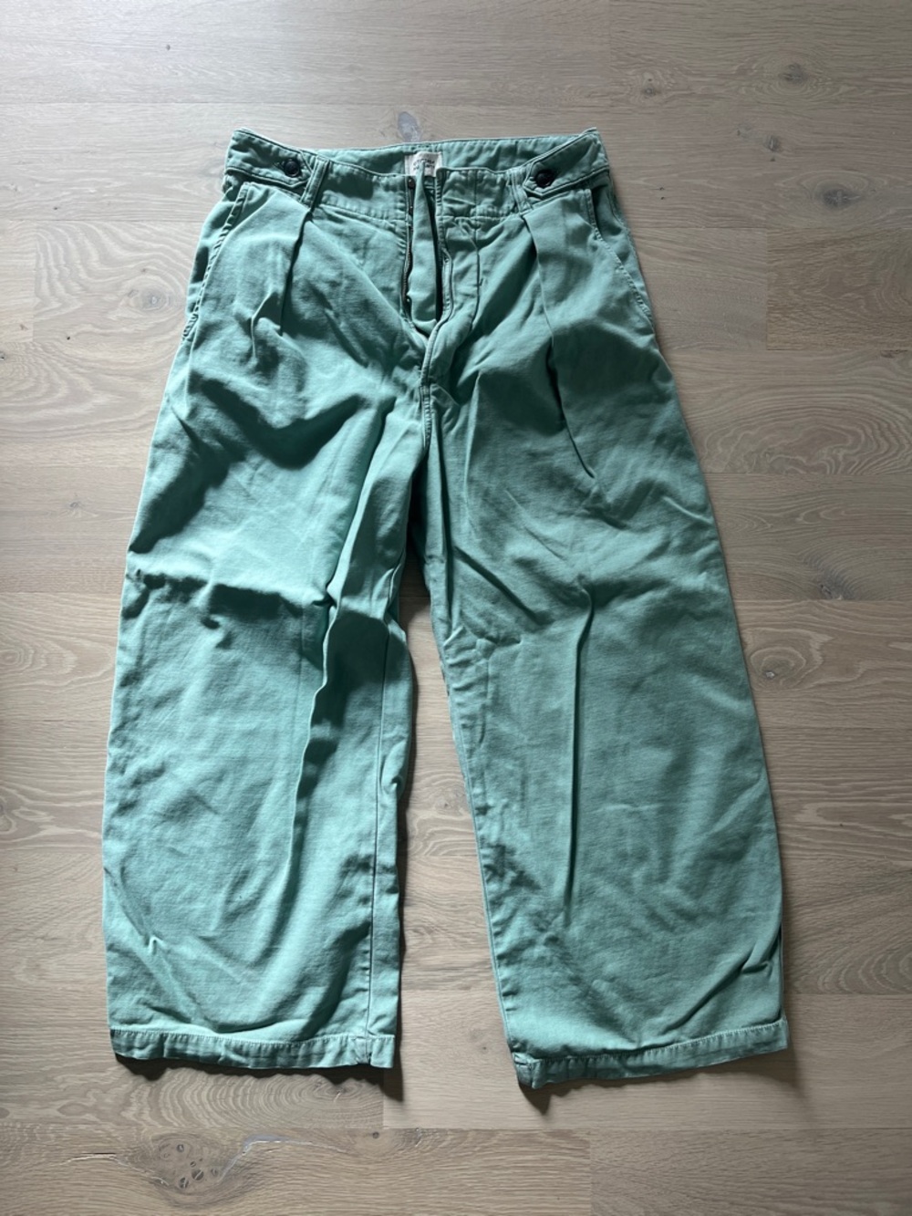 Citizens Of Humanity Wide-Leg Trousers in Sage Green